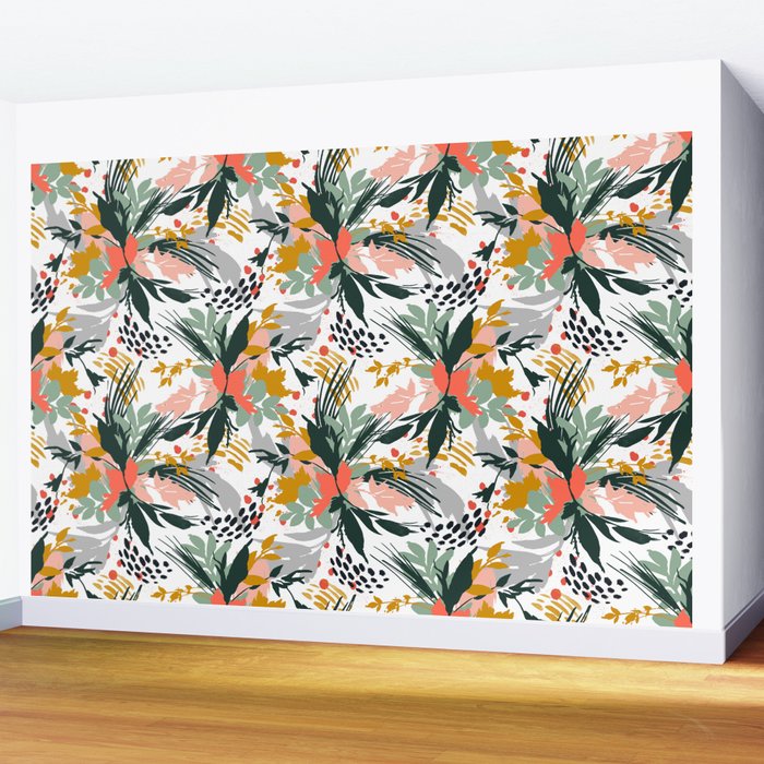 Botanical brush strokes I Wall Mural Gallery Image 2