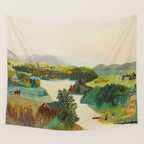 Anna Mary Robertson 'Grandma' Moses Upper Cambridge Valley American Folk Art Wall Tapestry Gallery Image 4
