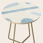 Light Blue Abstract Minimalist Artwork Side Table Gallery Image 2