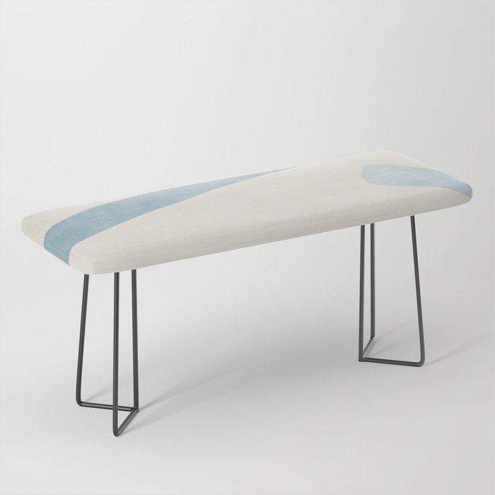 Light Blue Abstract Minimalist Artwork Bench Gallery Image 1