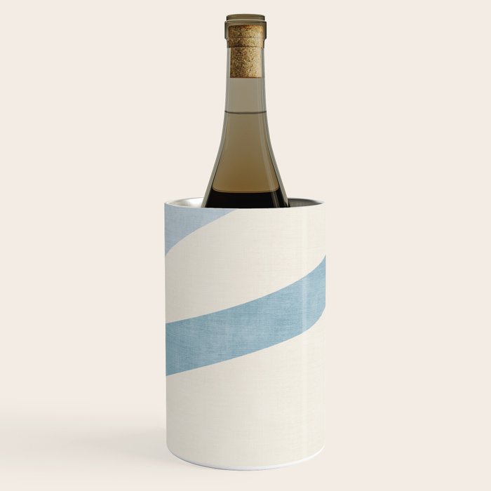 Light Blue Abstract Minimalist Artwork Wine Chiller Gallery Image 2