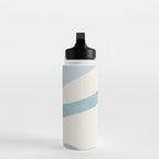 Light Blue Abstract Minimalist Artwork Water Bottle Gallery Image 3
