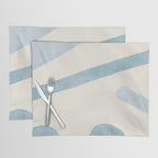 Light Blue Abstract Minimalist Artwork Placemat Gallery Image 1