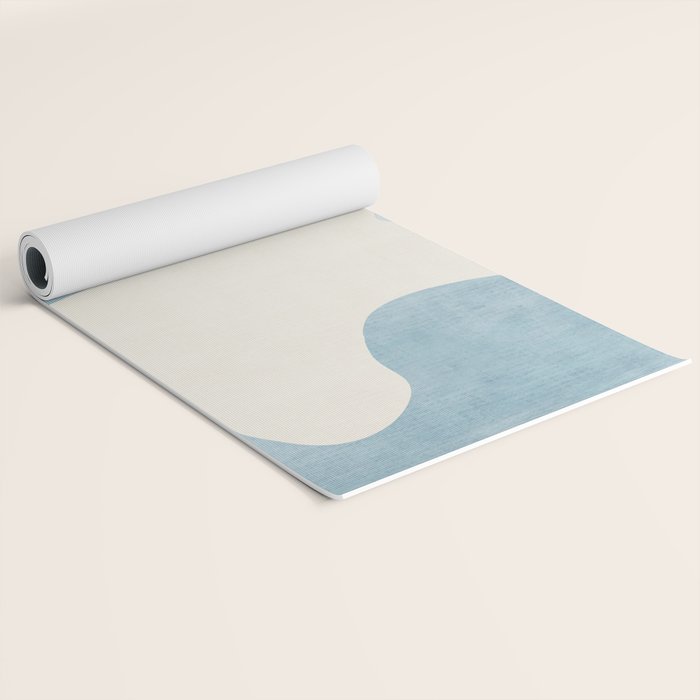 Light Blue Abstract Minimalist Artwork Yoga Mat Gallery Image 2