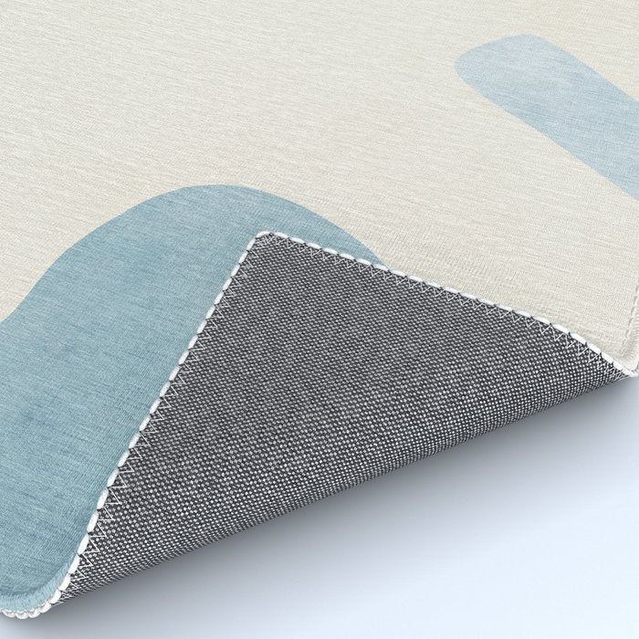 Light Blue Abstract Minimalist Artwork Rug Gallery Image 4