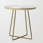 Light Blue Abstract Minimalist Artwork Side Table Gallery Image 1