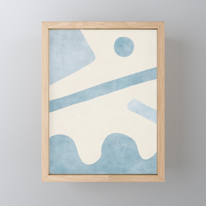 Light Blue Abstract Minimalist Artwork Mini Art Print Gallery Image 1