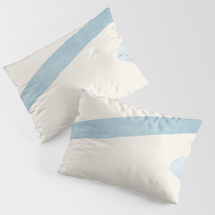 Light Blue Abstract Minimalist Artwork Pillow Sham Gallery Image 3