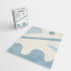 Light Blue Abstract Minimalist Artwork Jigsaw Puzzle Gallery Image 2