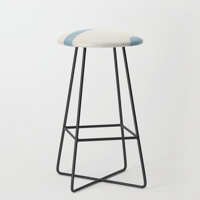 Light Blue Abstract Minimalist Artwork Stool Gallery Image 1