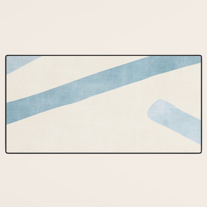 Light Blue Abstract Minimalist Artwork Desk Mat Gallery Image 3