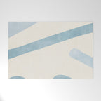 Light Blue Abstract Minimalist Artwork Welcome Mat Gallery Image 1