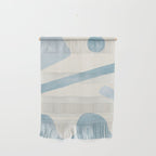 Light Blue Abstract Minimalist Artwork Wall Hanging Gallery Image 1
