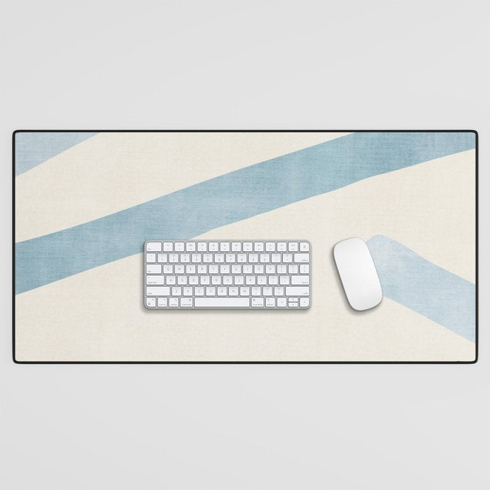 Light Blue Abstract Minimalist Artwork Desk Mat Gallery Image 1