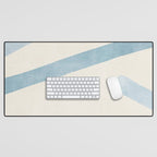 Light Blue Abstract Minimalist Artwork Desk Mat Gallery Image 1