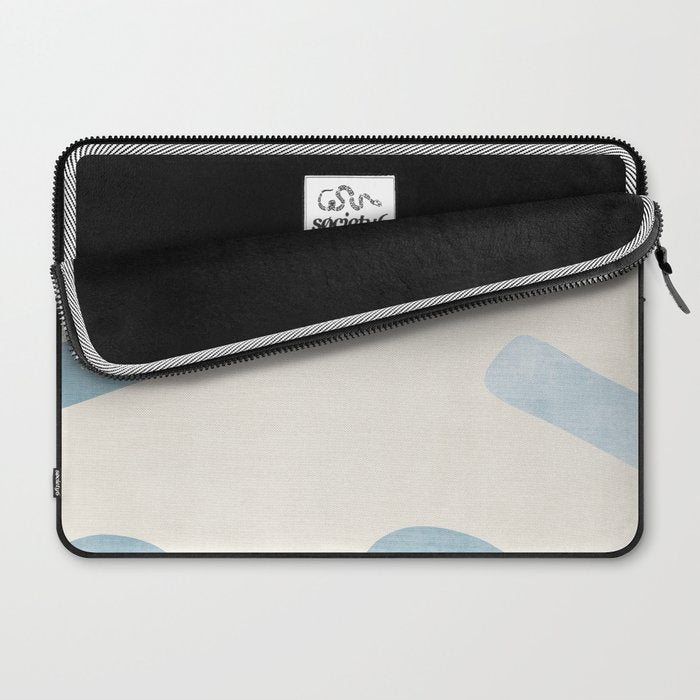 Light Blue Abstract Minimalist Artwork Laptop Sleeve Gallery Image 2