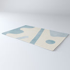 Light Blue Abstract Minimalist Artwork Rug Gallery Image 3
