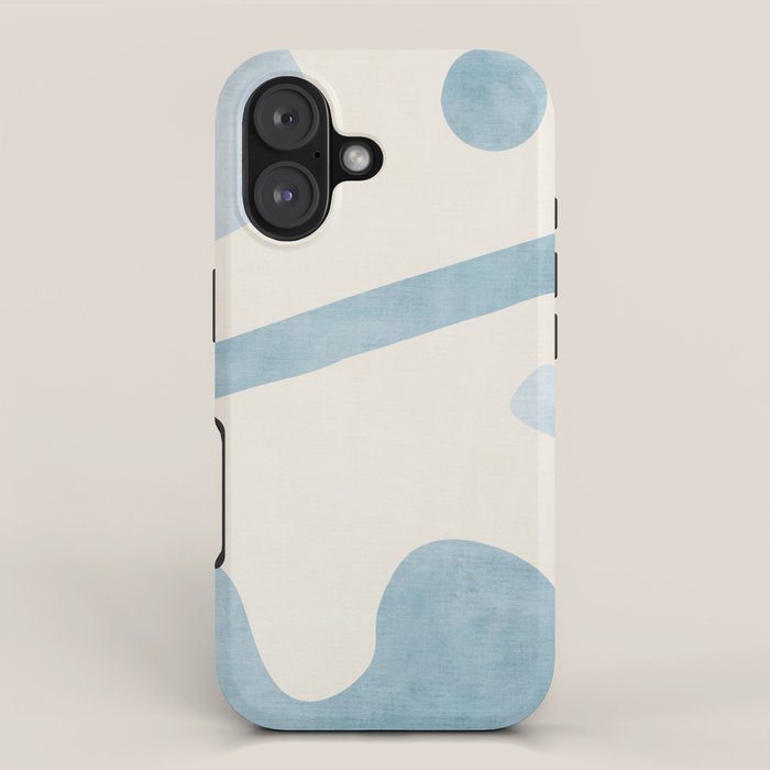 Light Blue Abstract Minimalist Artwork iPhone Case Gallery Image 1