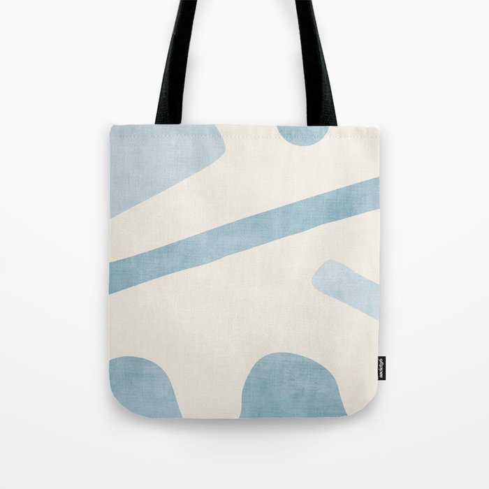 Light Blue Abstract Minimalist Artwork Tote Bag Gallery Image 1
