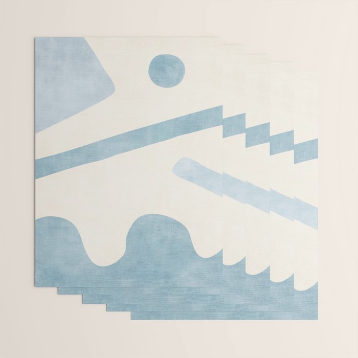 Light Blue Abstract Minimalist Artwork Wrapping Paper Gallery Image 3