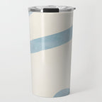 Light Blue Abstract Minimalist Artwork Travel Mug Gallery Image 1