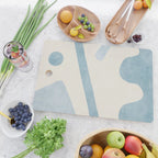 Light Blue Abstract Minimalist Artwork Cutting Board Gallery Image 2