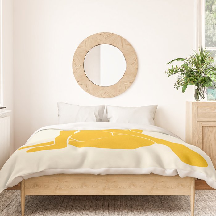 Nude III: Tulip Yellow Edition Duvet Cover Gallery Image 3