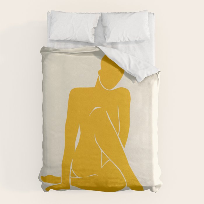 Nude III: Tulip Yellow Edition Duvet Cover Gallery Image 1