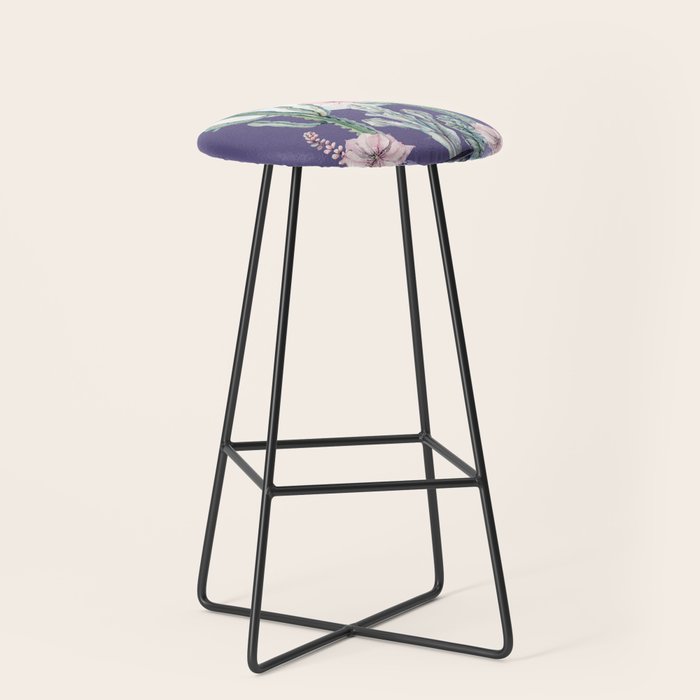 Desert Cactus Full Moon Succulent Garden on Purple Stool Gallery Image 1