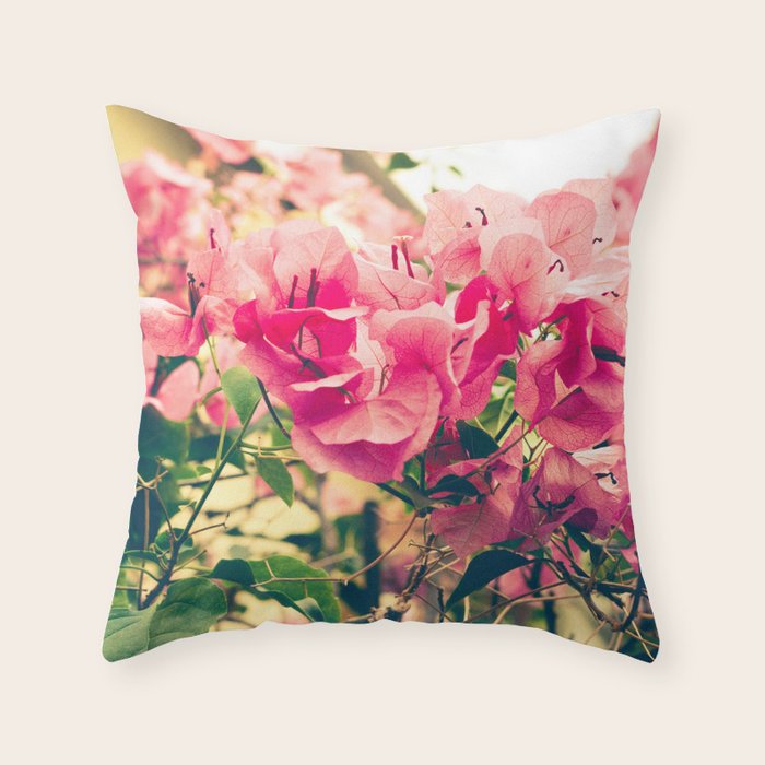 Bougainvillea 1 Throw Pillow Gallery Image 1