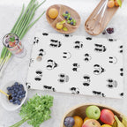 Vintage cartoon mascot face doodle pattern Cutting Board Gallery Image 2