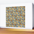 Kaleidoscope Tile Pattern III Warm Earthy Summer Wall Mural Gallery Image 2