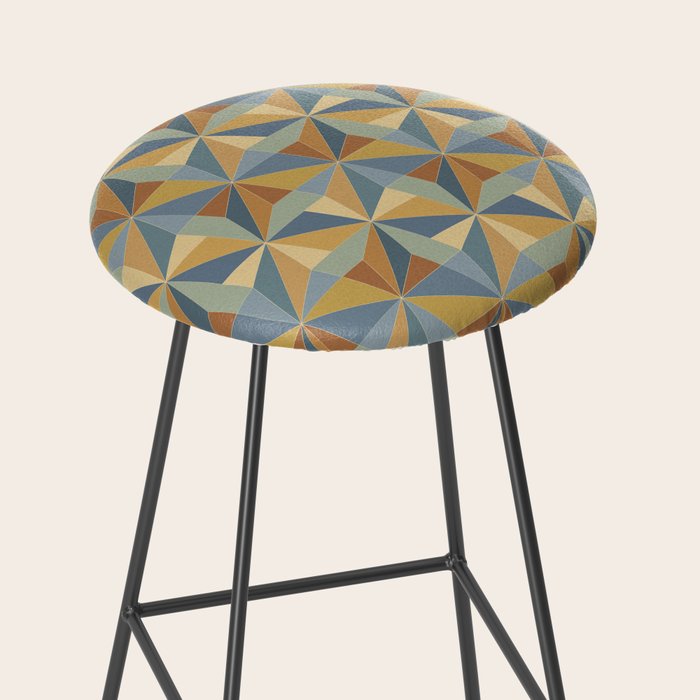 Kaleidoscope Tile Pattern III Warm Earthy Summer Stool Gallery Image 2