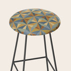 Kaleidoscope Tile Pattern III Warm Earthy Summer Stool Gallery Image 2