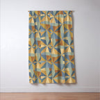 Kaleidoscope Tile Pattern III Warm Earthy Summer Window Curtain Gallery Image 3