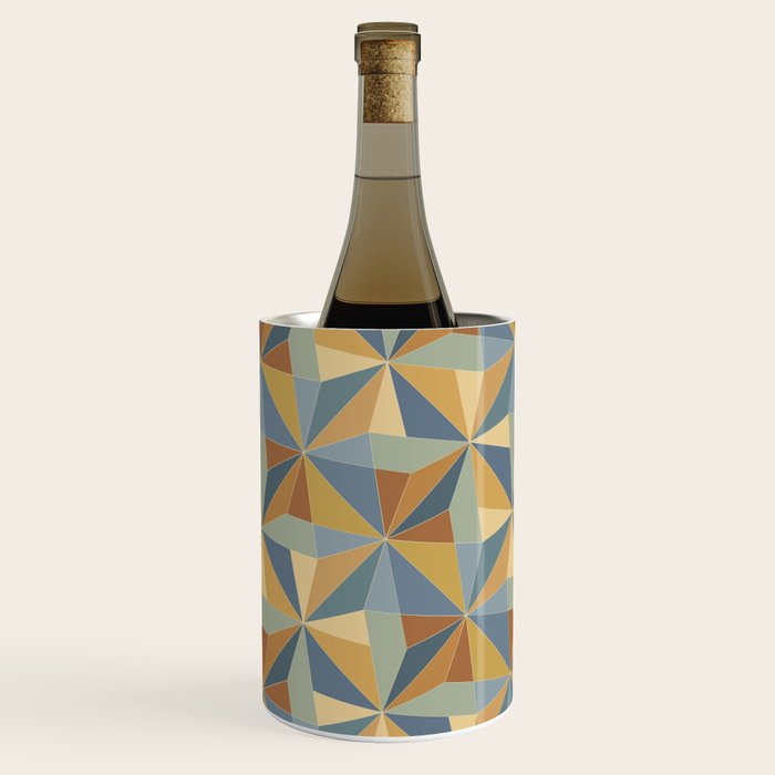 Kaleidoscope Tile Pattern III Warm Earthy Summer Wine Chiller Gallery Image 1