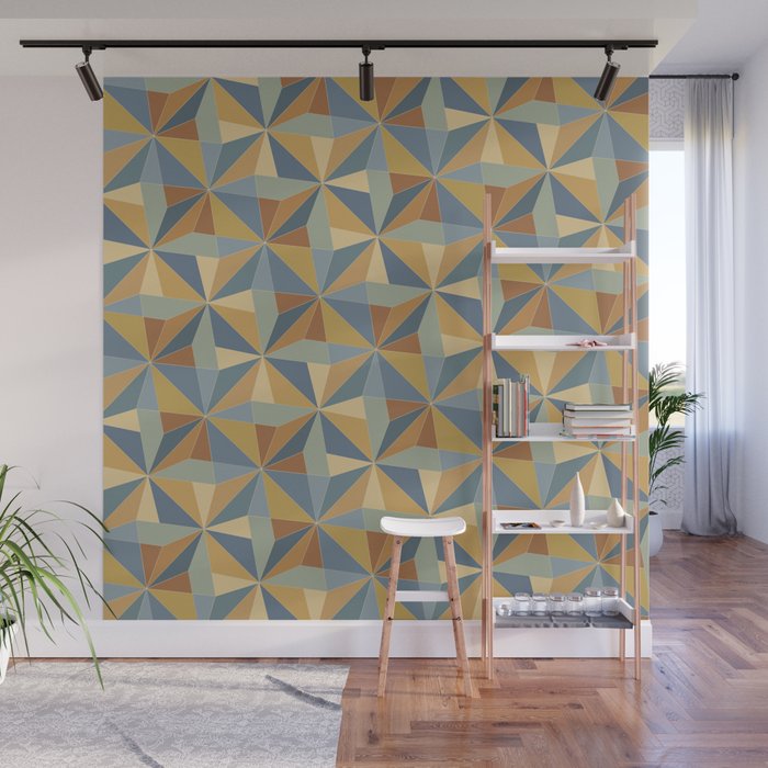 Kaleidoscope Tile Pattern III Warm Earthy Summer Wall Mural Gallery Image 1