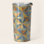 Kaleidoscope Tile Pattern III Warm Earthy Summer Travel Mug Gallery Image 2