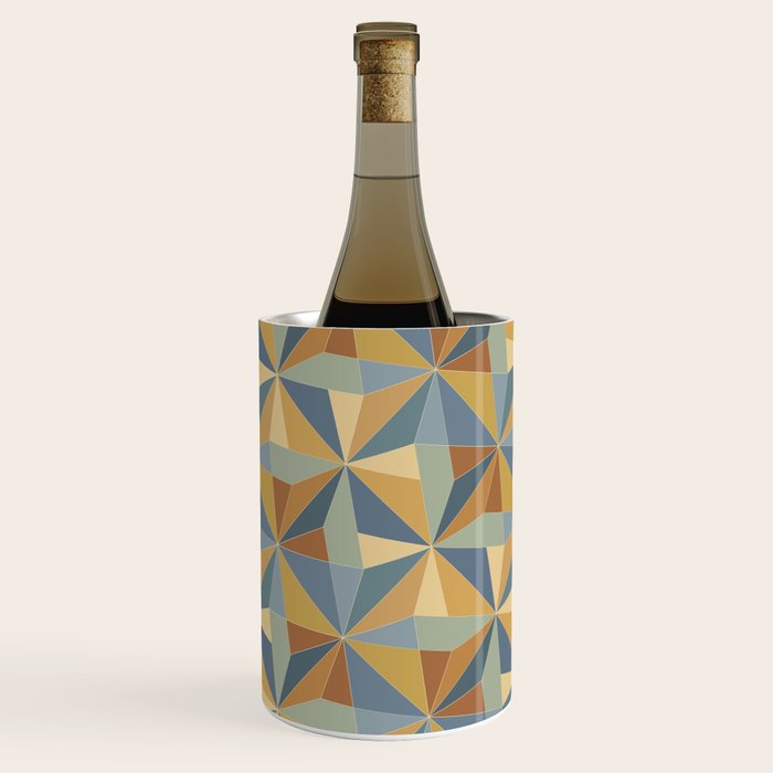 Kaleidoscope Tile Pattern III Warm Earthy Summer Wine Chiller Gallery Image 2