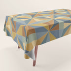 Kaleidoscope Tile Pattern III Warm Earthy Summer Tablecloth Gallery Image 1
