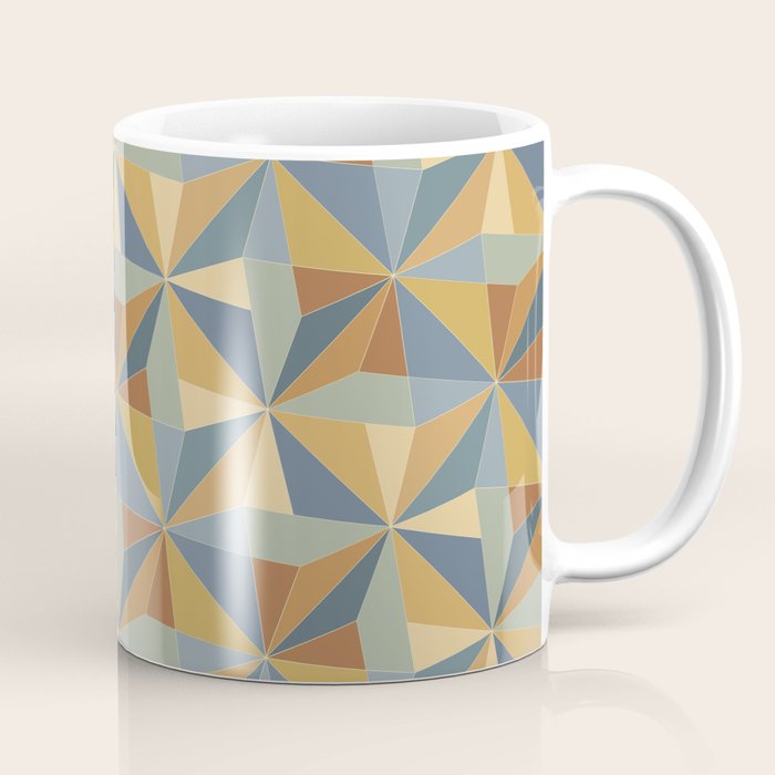 Kaleidoscope Tile Pattern III Warm Earthy Summer Coffee Mug Gallery Image 1