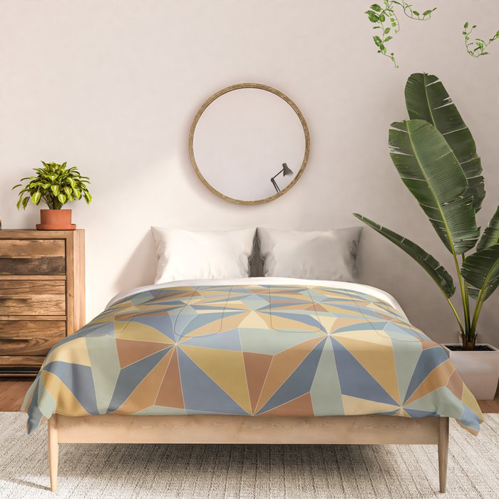 Kaleidoscope Tile Pattern III Warm Earthy Summer Comforter Gallery Image 3