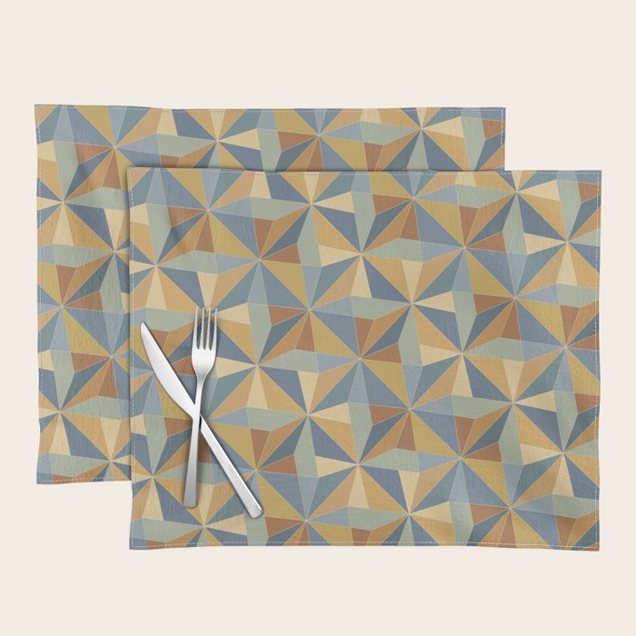 Kaleidoscope Tile Pattern III Warm Earthy Summer Placemat Gallery Image 1