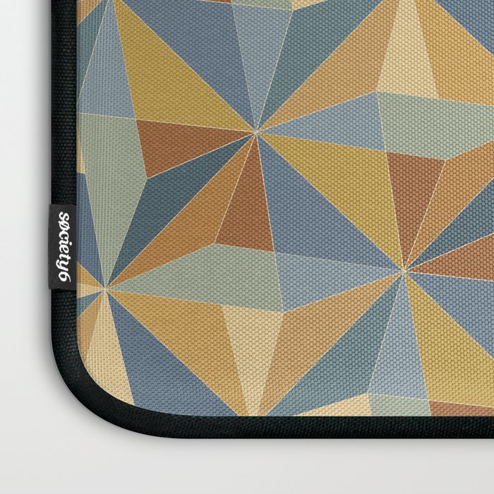 Kaleidoscope Tile Pattern III Warm Earthy Summer Laptop Sleeve Gallery Image 3