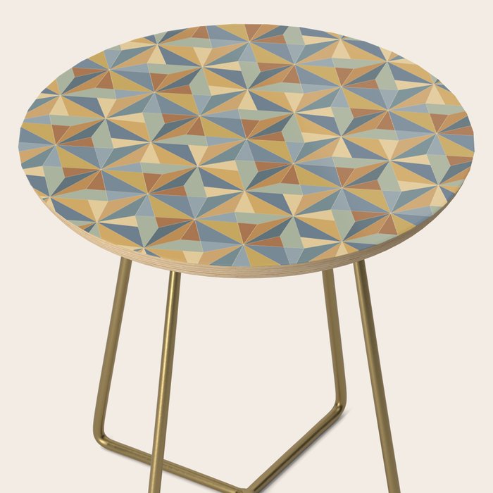 Kaleidoscope Tile Pattern III Warm Earthy Summer Side Table Gallery Image 2