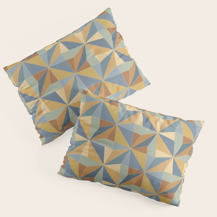 Kaleidoscope Tile Pattern III Warm Earthy Summer Pillow Sham Gallery Image 1