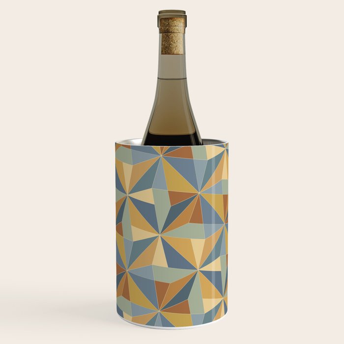 Kaleidoscope Tile Pattern III Warm Earthy Summer Wine Chiller Gallery Image 3