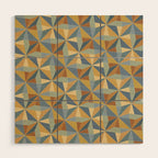 Kaleidoscope Tile Pattern III Warm Earthy Summer Wood Wall Art Gallery Image 1