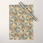 Kaleidoscope Tile Pattern III Warm Earthy Summer Wrapping Paper Gallery Image 1