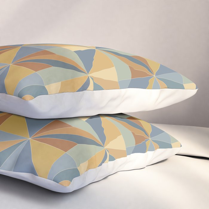 Kaleidoscope Tile Pattern III Warm Earthy Summer Pillow Sham Gallery Image 3
